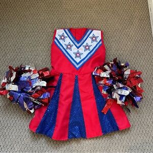 Melissa and Doug Cheerleader Costume 4-6 with Poms
